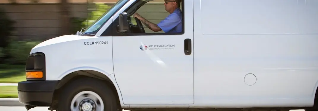 KIC Refrigeration service vehicle serving Altus area